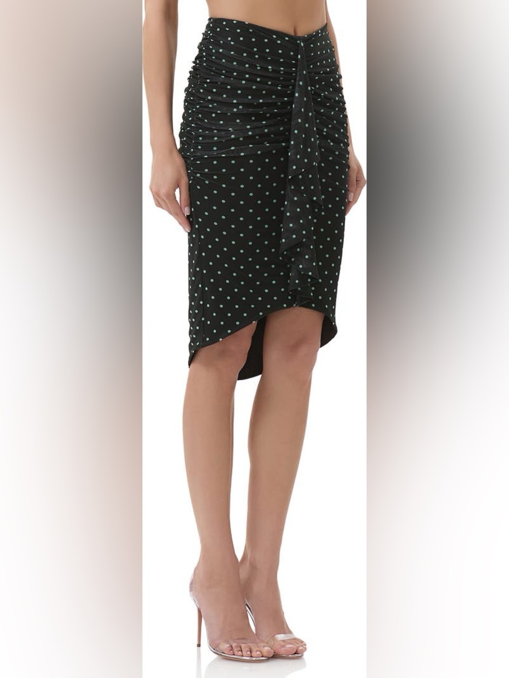 AFRM Newton Ruched Ruffle Mesh Skirt - Picture 4 of 4